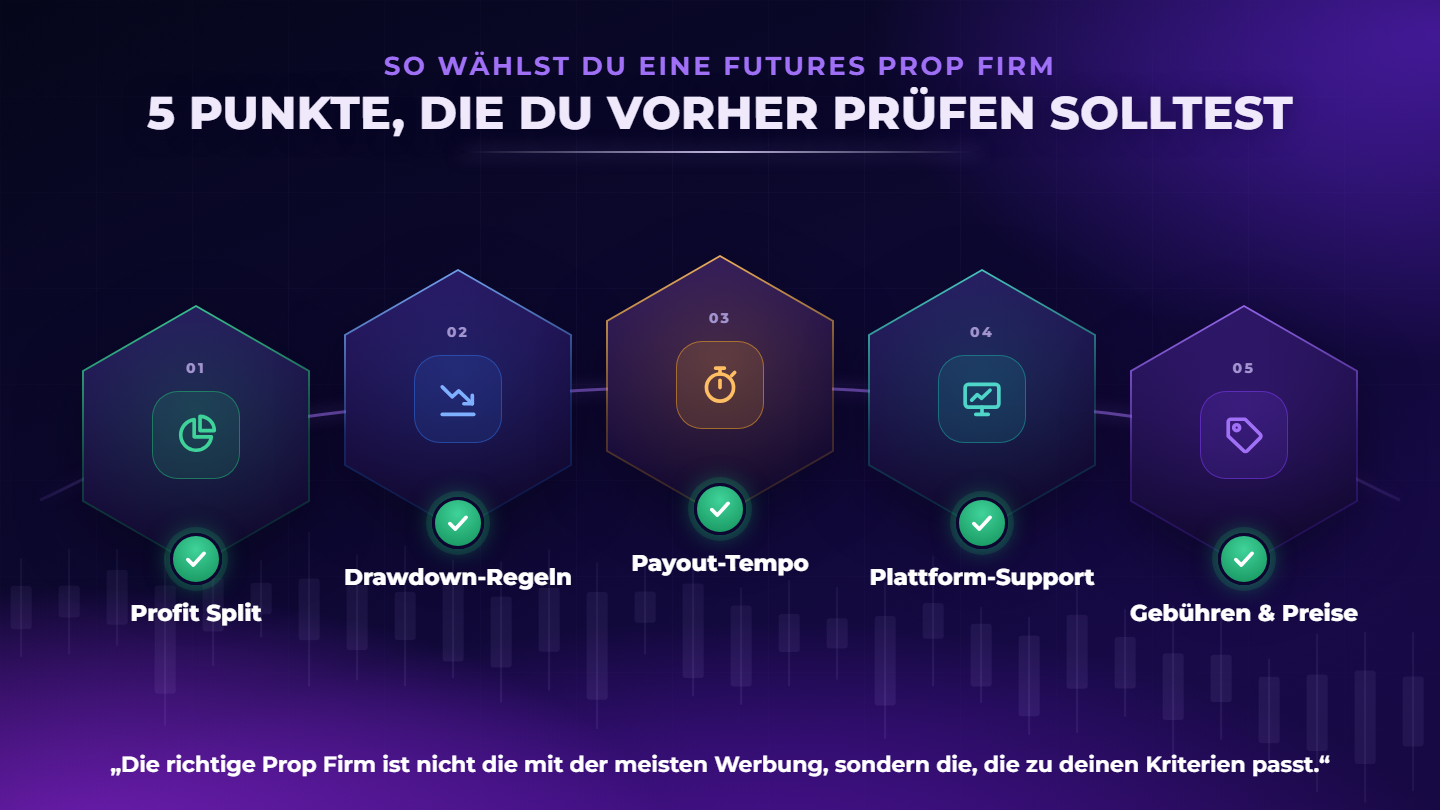 Futures Prop Firm wählen: Darauf solltest du vor der Anmeldung achten